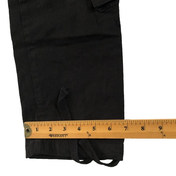 Must Way Cargo Pants Womens Size 4 Black Elastic Waistband Military Pockets - Picture 8 of 15